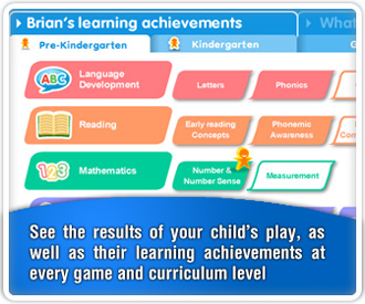 We provide a handy summary of your child's play, which provides you with a unique insight into their achievements in every game and learning curriculum.