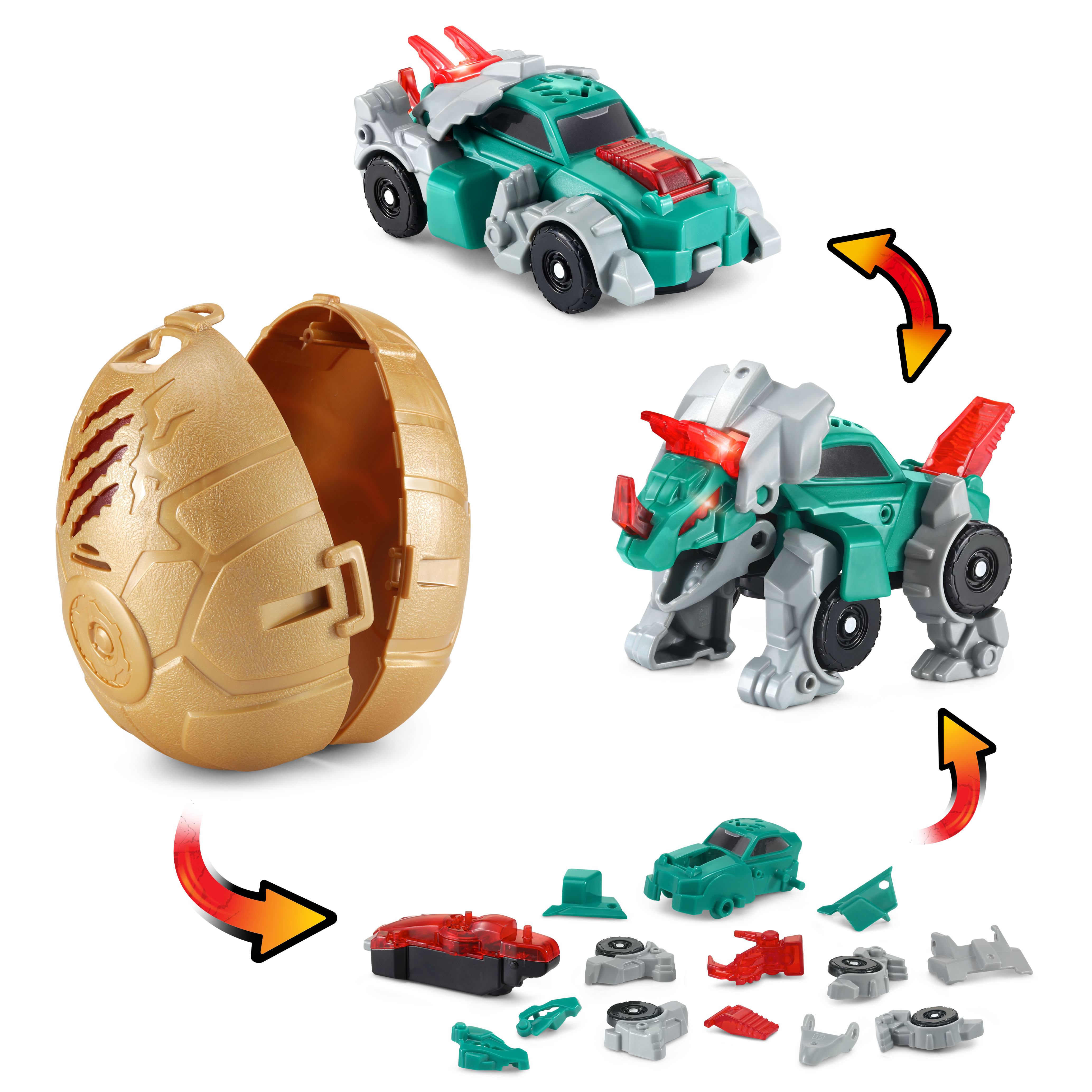 Switch & Go® Hatch & Roaaar Egg Triceratops Race Car™