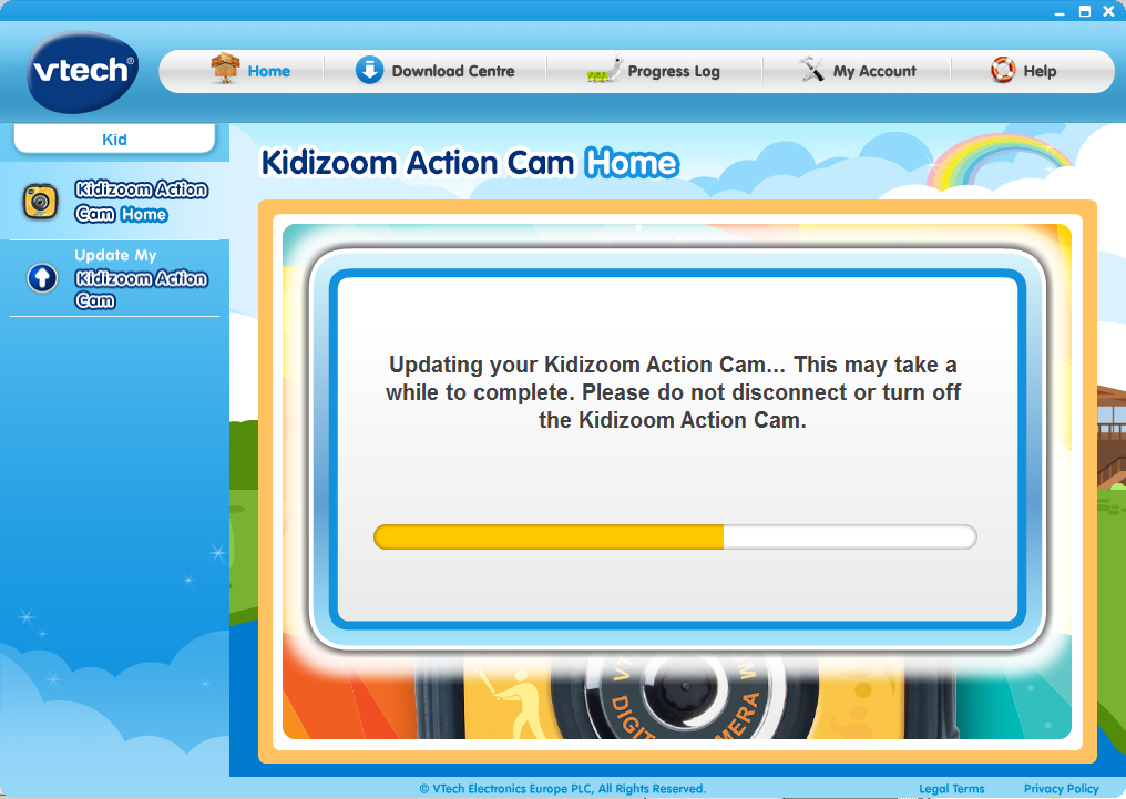 Update my Kidizoom® Action Cam in process
