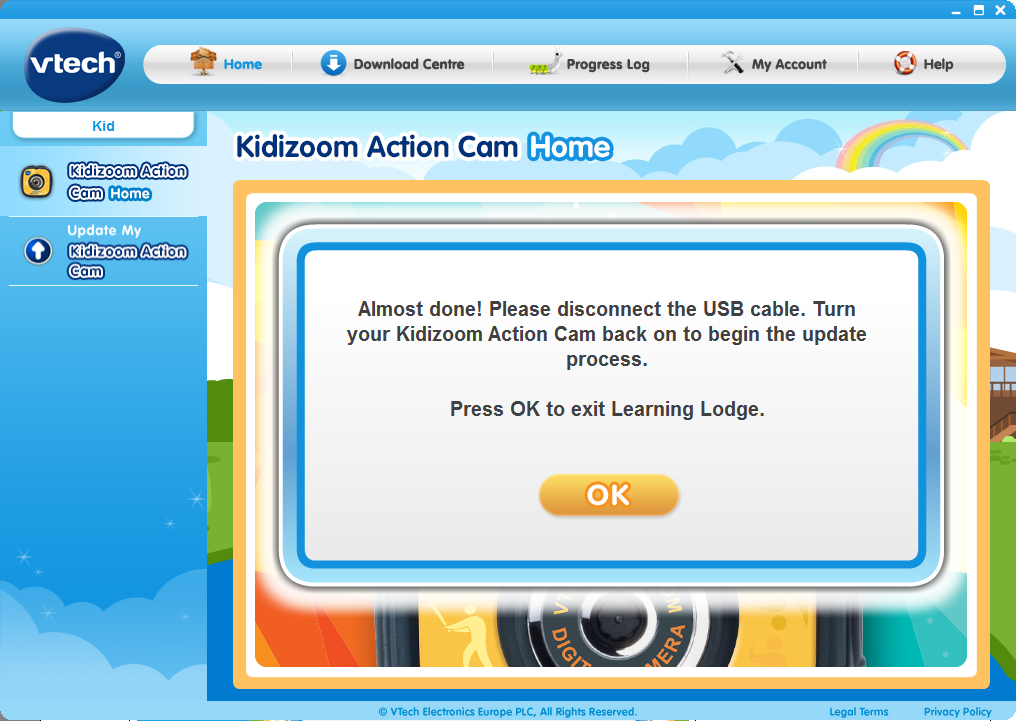 Update my Kidizoom® Action Cam completed