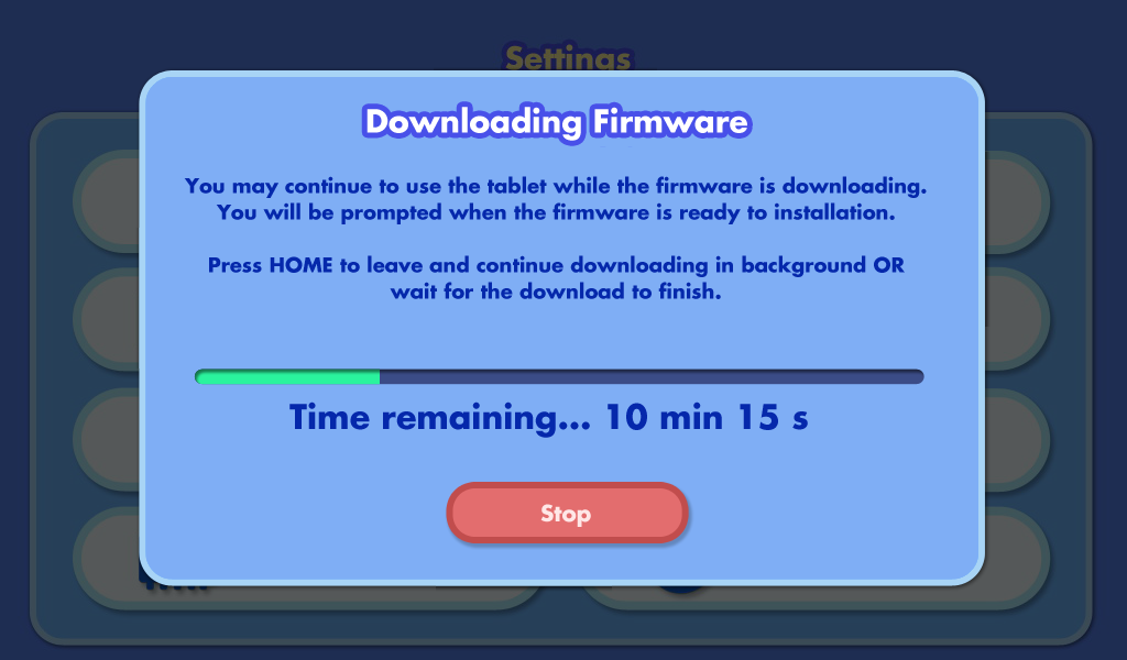 Downloading firmware screen capture