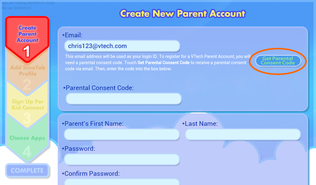 Get Parental Consent Code