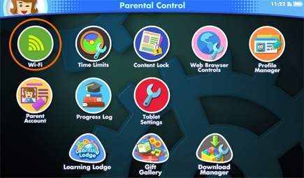 Parental Control menus