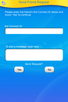 Send friend request screen