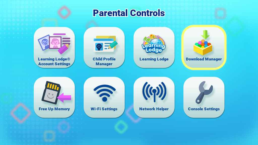 Download Manager in Parental Controls