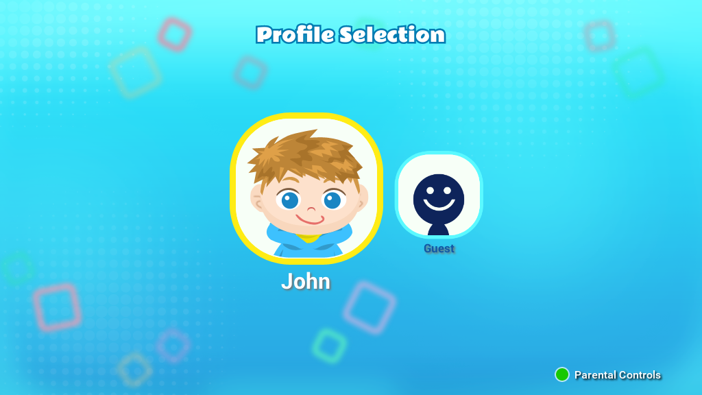 Profile selection screen capture