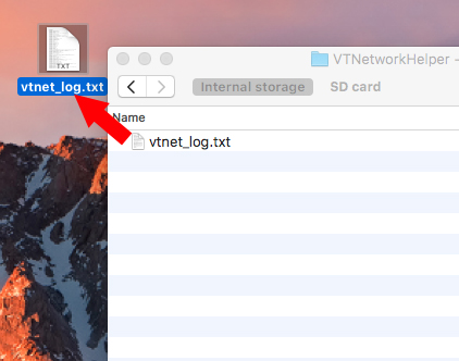 copy the file vtnet_log.txt to your computer