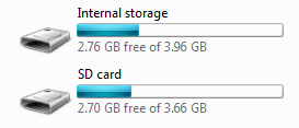 Internal Storage/ SD card