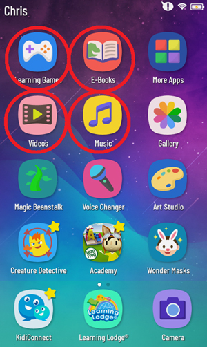 Child's Home screen