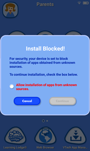 Screen: Install Blocked!