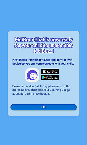 Screen: Install the KidiCom Chat™ app on a mobile device