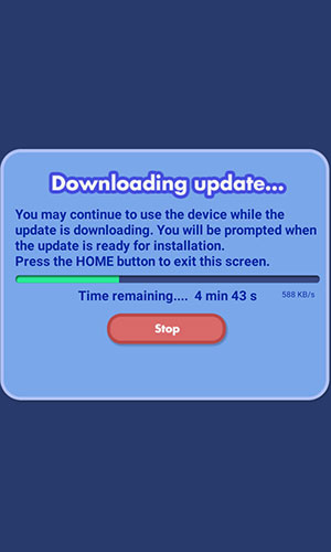 Screen: Downloading update