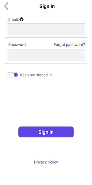 Show Sign In Page