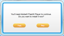 Flash installation prompt