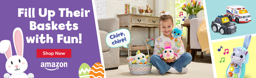 Fill Up Their Baskets With Fun, Shop Now, Amazon, Girl playing with Gabbers, Go Go Smart Wheels