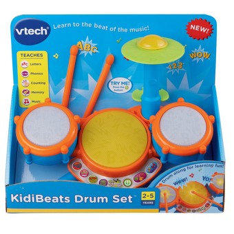 VTech 80-134401 KidiBeats Frustration Free Packaging Toy Drum Set for sale online 