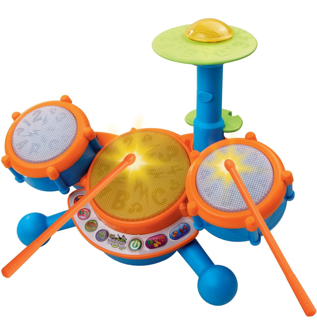 Baby Drum Train Kids Educational Colourful Electronic Toy with Music & Lights 