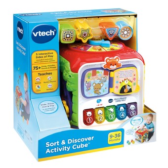 Details about   VTech Sort and Discover Activity Cube Learning Toy for Baby Toddler FAST SHIPPIN 