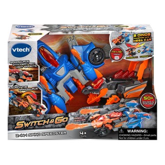VTech Switch & Go Dinos Fire – Transformeerbare Pterodactyl In Racewagen, Met Lichtprojecties En Geluid, Voor Kinderen Vanaf 4 Jaar