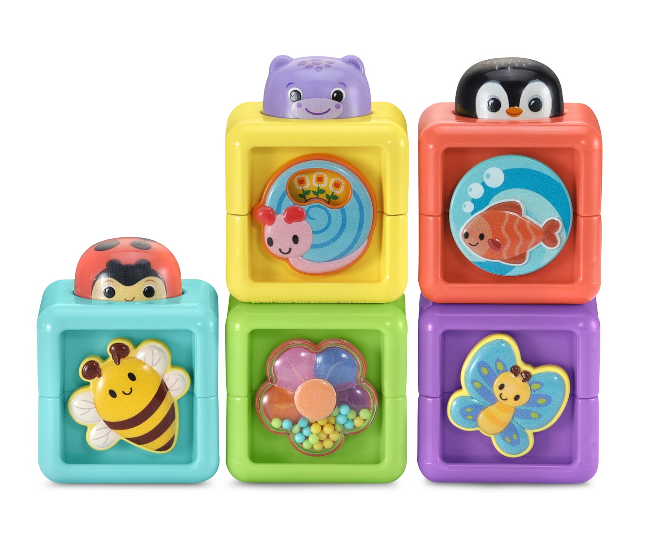 VTech Baby Stack, Spin & Surprise Blocks With Moving Animals