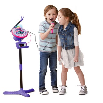 VTech - Kidi Superstar LightShow, Interactive Electronic Karaoke, MP3  Connection, Light Effects, Voice, Recorder, Built-in Speaker, Games, Clapse  and