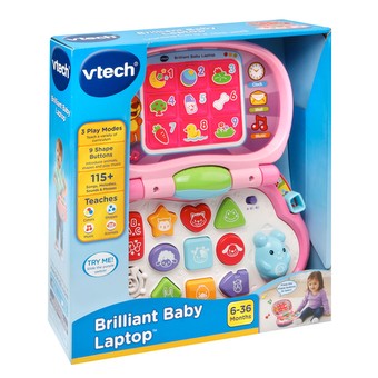 VTech Brilliant Baby Laptop, Learning Toy for Baby, Pink 