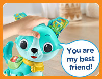 VTech® Let's Go Rescue Pup™ Kids Toy Pet Dog, Adoption Card and