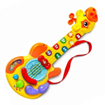 Guitare Electrique lumineuse et interactive Tigre bebe, enfant 2-5 ans -  Jungle Rock Star - Jouet d'eveil musical Vtech