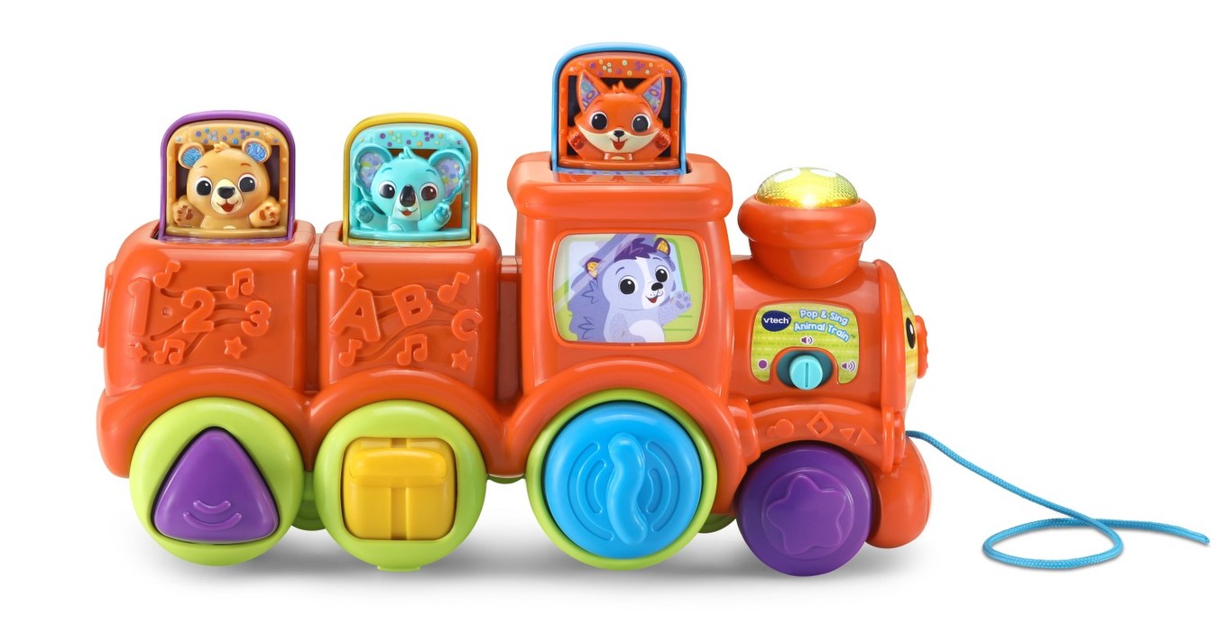 VTech® Pop & Sing Animal Train™ Pull-Along Toy for Babies and Toddlers VTech® Pop & Sing Animal Train™ Pull-Along Toy for Babies and Toddlers