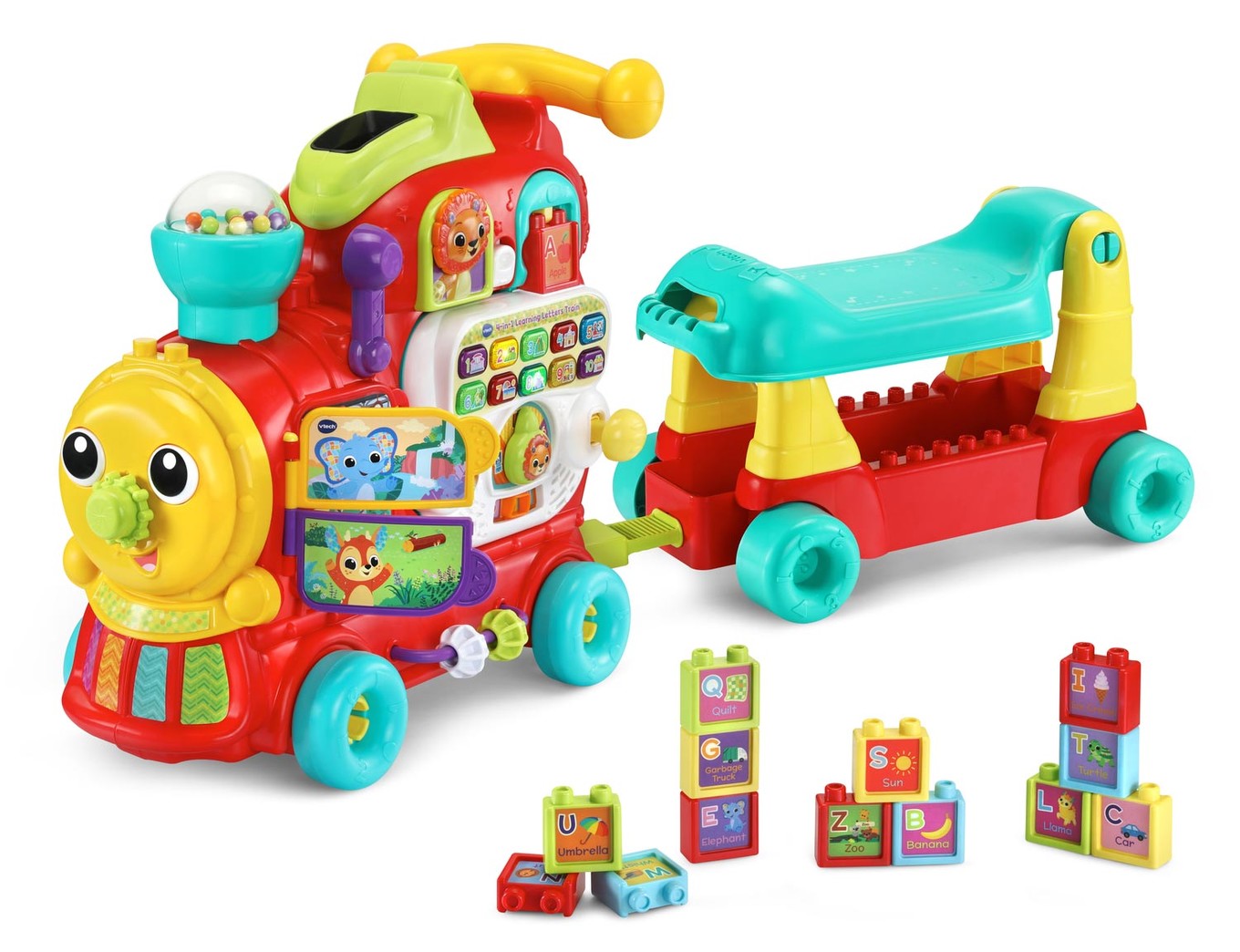 VTech® 4-in-1 Learning Letters Train™ Sit-to-Stand Walker & Ride-On