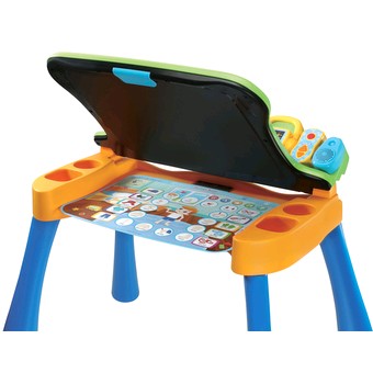Kids  Activity Desk Table Toy Explore And Write Transforms Into Easel Chalkboard 