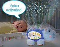 Lil Critters Soothing Starlight Hippo Vtech Voice Activated To Respond Your Baby S Cry