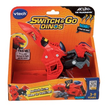 VTech Switch & and Go Dinos Akuna The Velociraptor Dinosaur Car Vehicle 1410903 for sale online 