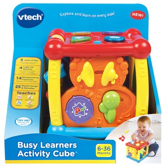 vtech busy learners activity cube pink