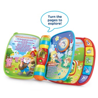 VTech Baby Musical Rhymes Book 6 Months 40 Songs Melodies Sounds for sale online 