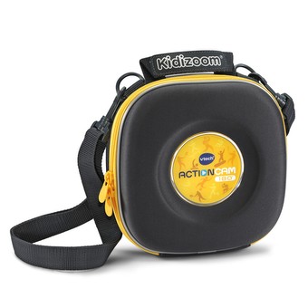 Aenllosi Hard Carrying Case for VTech Kidizoom Action Cam Grey,Yellow Zipper 