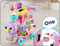 push and ride alphabet train pink