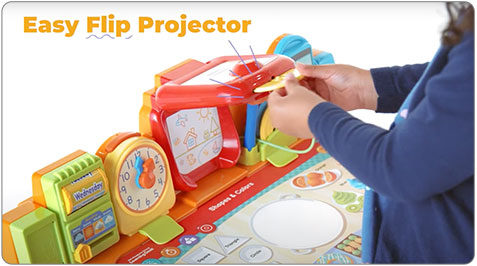 Get Ready for School Learning Desk featuring an interactive projector.