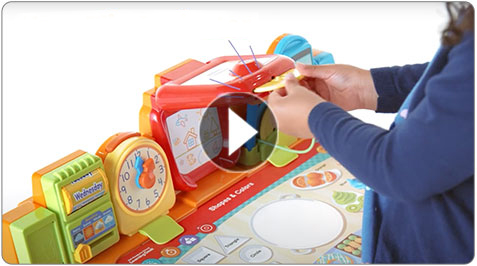 Get Ready for School Learning Desk featuring an interactive projector.