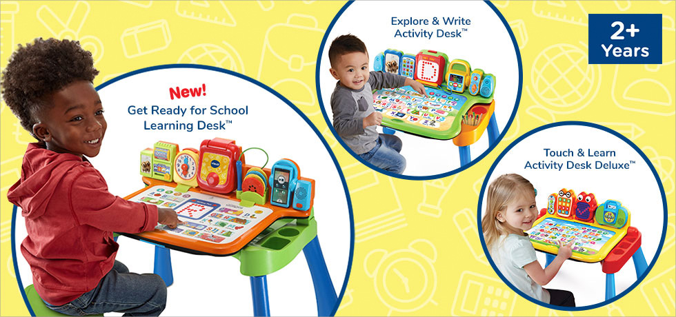 Get Ready for School Learning Desk, Explore & Write Activity Desk, Touch & Learn Activity Desk Deluxe for ages 2 years and older