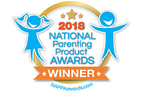 2018 NATIONAL Parenting Product Award winner. NAPPAawards.com