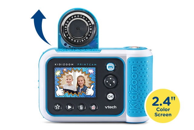 KidiZoom PrintCam has a flip-up lens and 2.4" color screen.