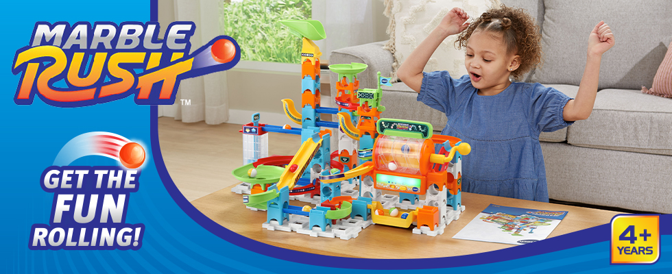 Get the fun rolling with the STEAM Accredited Marble Rush Corkscrew Rush Set for ages 4 and up.