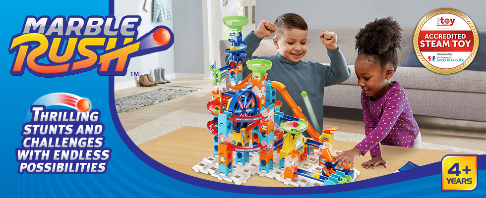 Build thrilling stunts and challenges with endless possibilities for kids ages 4 years and older. Accredited Steam Toy.