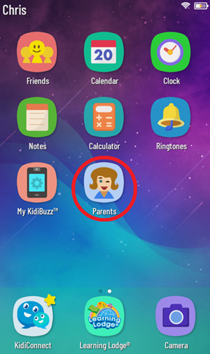 Screen: Kidibuzz G2 Home