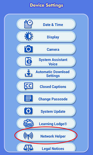 Device Settings screen