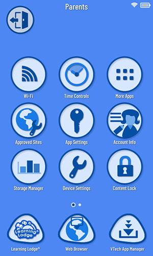 Screen: Parent Settings menu