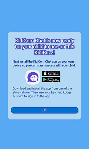 Screen: Install the KidiCom Chatâ„¢ app on a mobile device