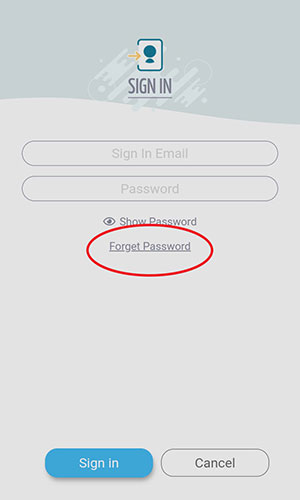 Screen: Forgot Password.