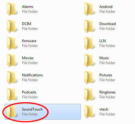 Screen: SoundTouch folder